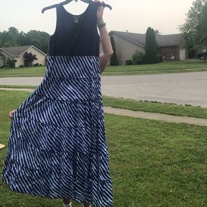 NWT Long summer dress blue
